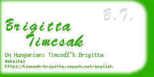 brigitta timcsak business card